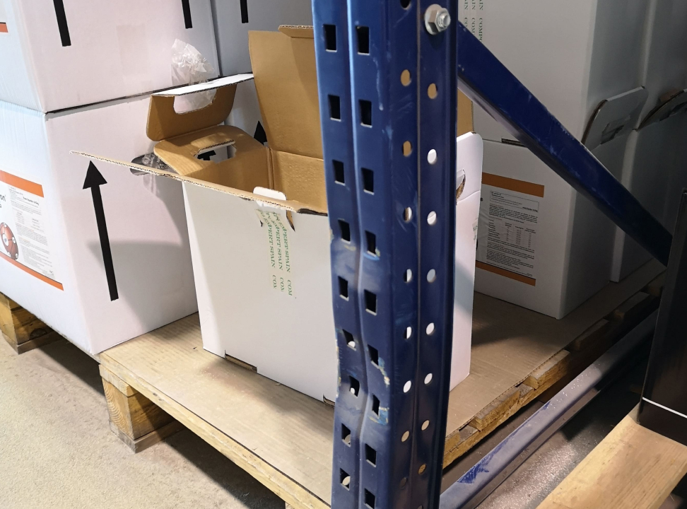 Puntales dañados o perforados